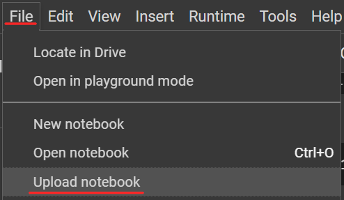 Uploading Notebook